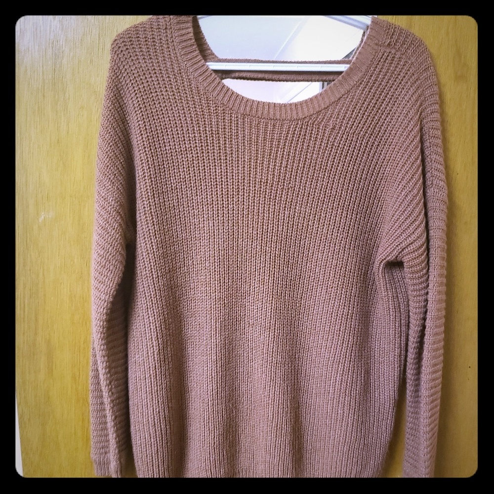 Forever 21 oversized open back sweater